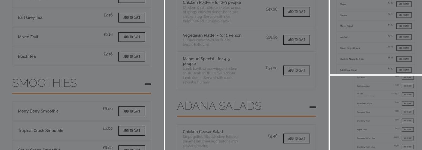 Lezziz Charcoal Grill Menu
