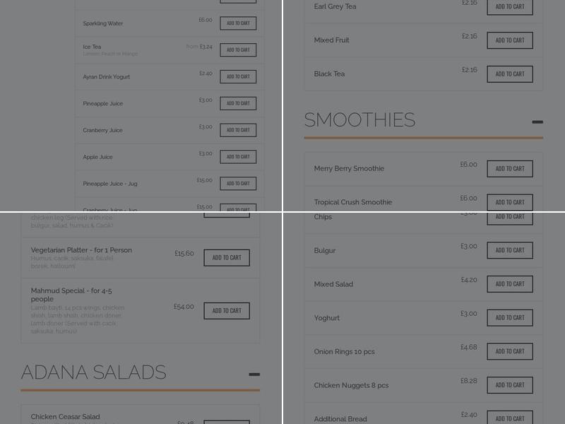 Lezziz Charcoal Grill Menu