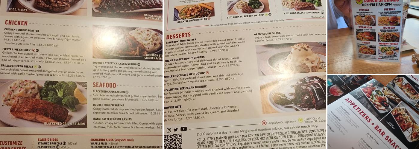 Applebee's Grill + Bar Menu