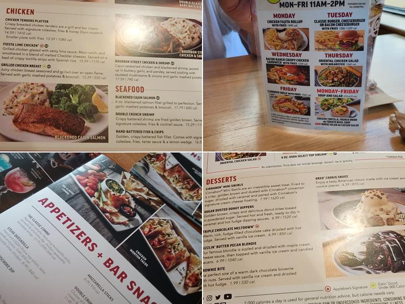 Applebee's Grill + Bar Menu