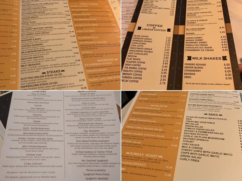 The OLEA TURKISH MEZE & CHARCOAL-GRILL Menu