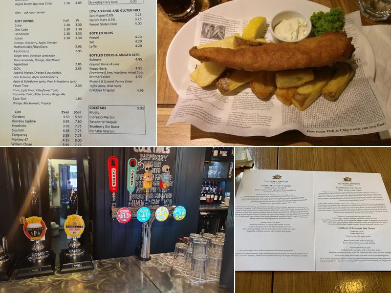 The Green Dragon Menu