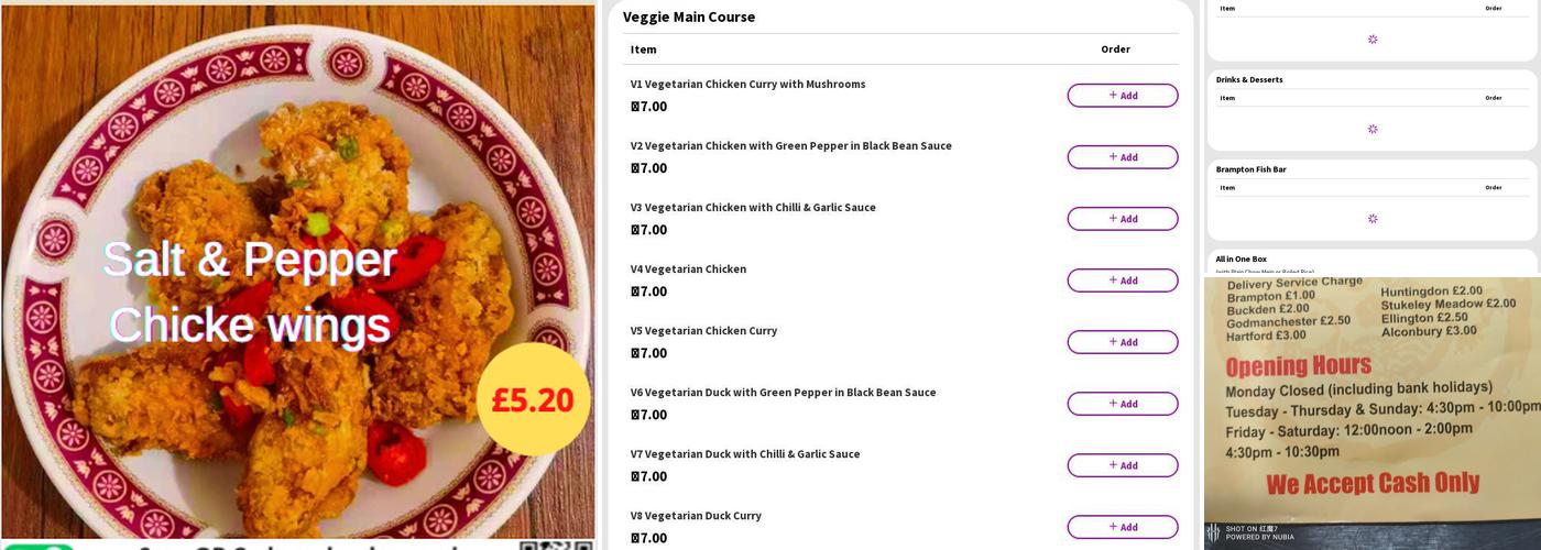 Wing‘s Garden Menu