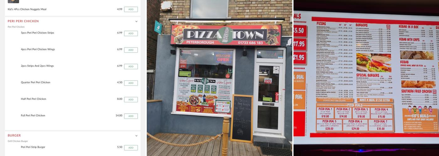 PIZZA TOWN PETERBOROUGH Menu