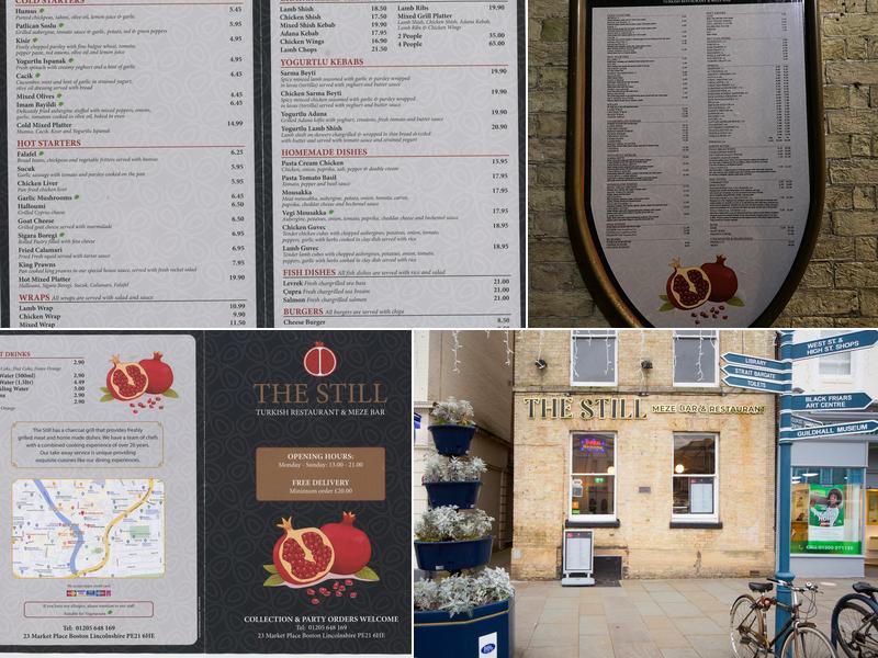 The Still meze, bar and restaurant Menu