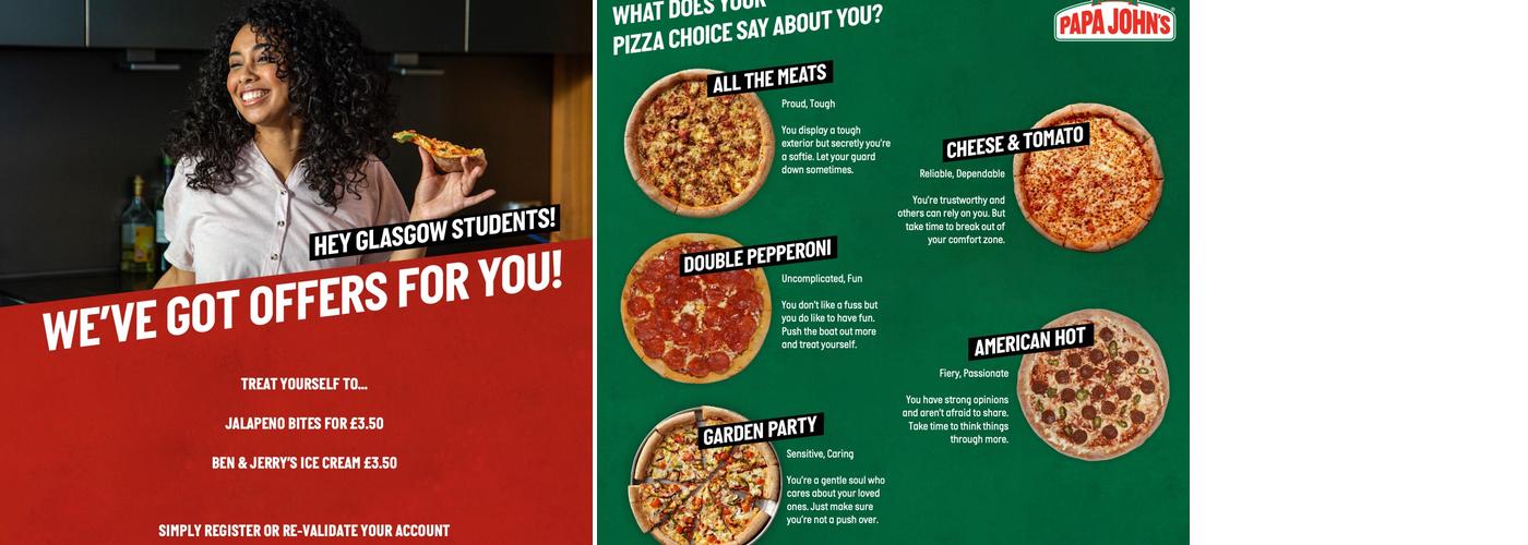Papa Johns Pizza Menu