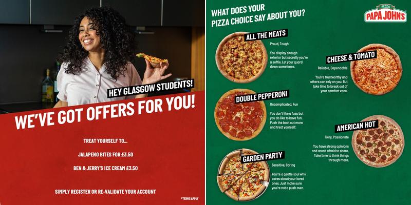Papa Johns Pizza Menu