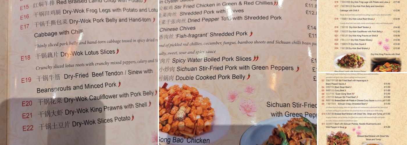 The Sichuan Restaurant Menu
