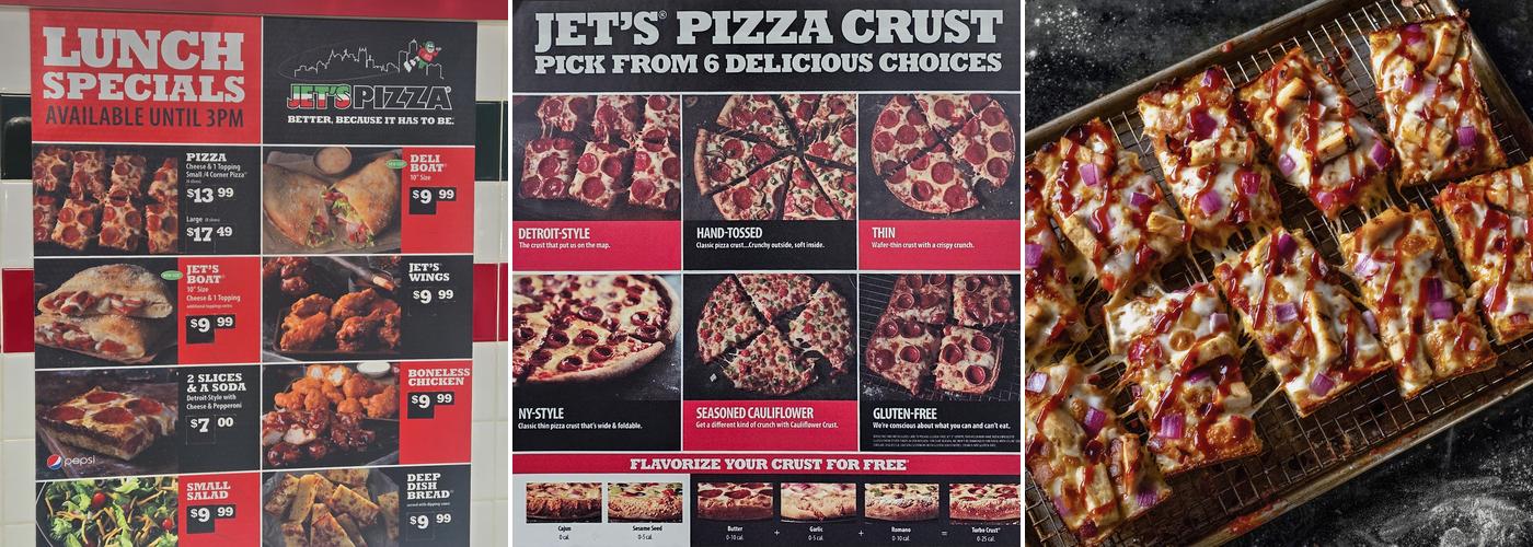 Jet's Pizza Menu