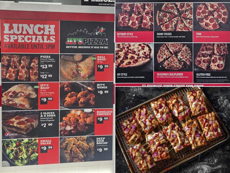 Jet's Pizza Menu