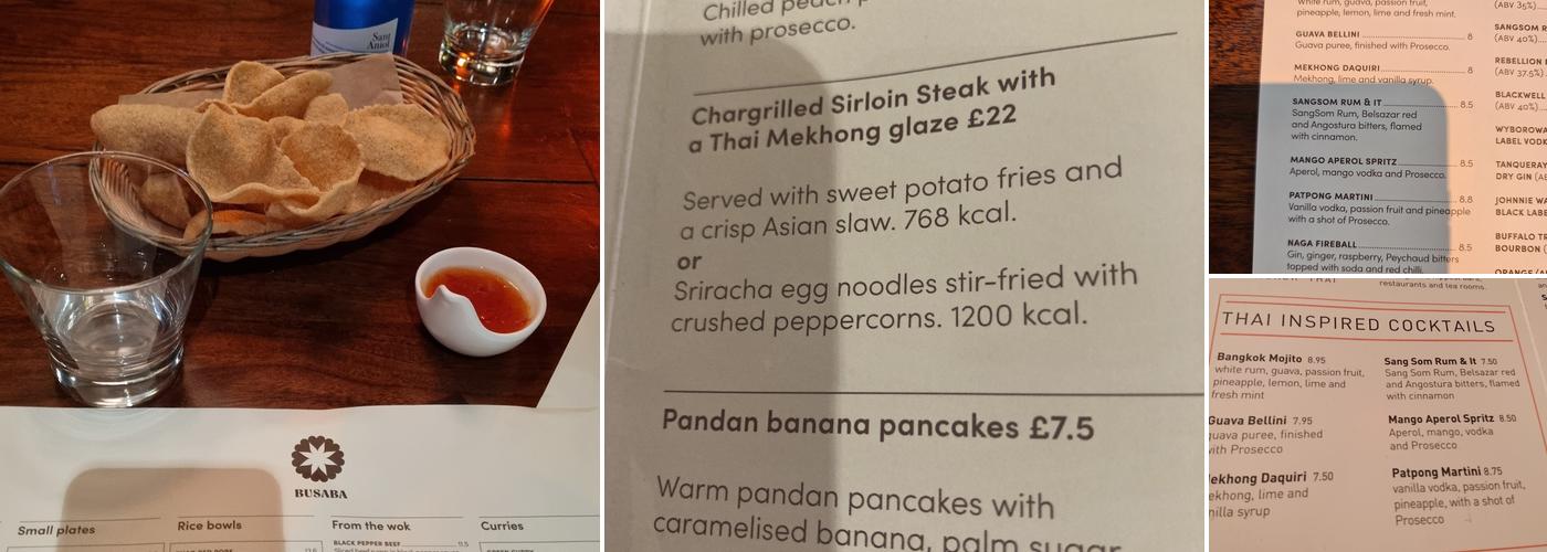 Busaba Hoxton Square Menu