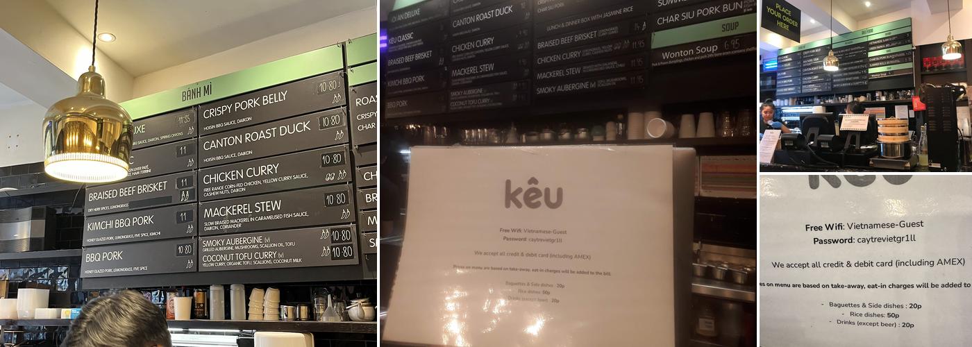 Banh Mi Keu Deli Shoreditch Menu