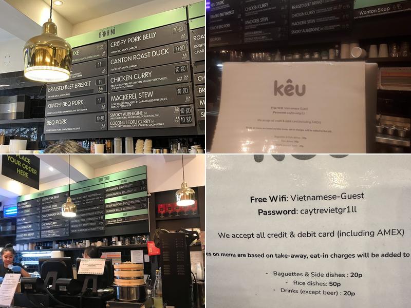 Banh Mi Keu Deli Shoreditch Menu