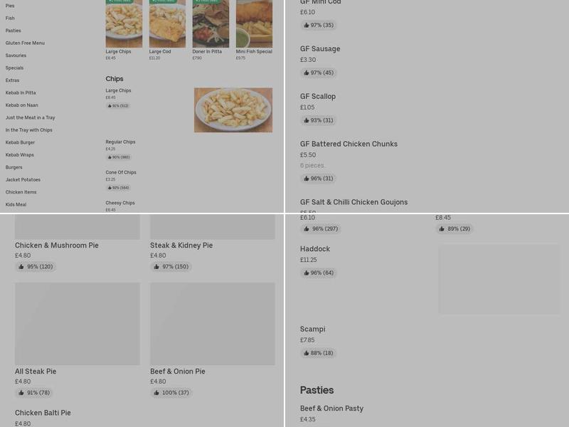 Belgrave Fish Bar Menu