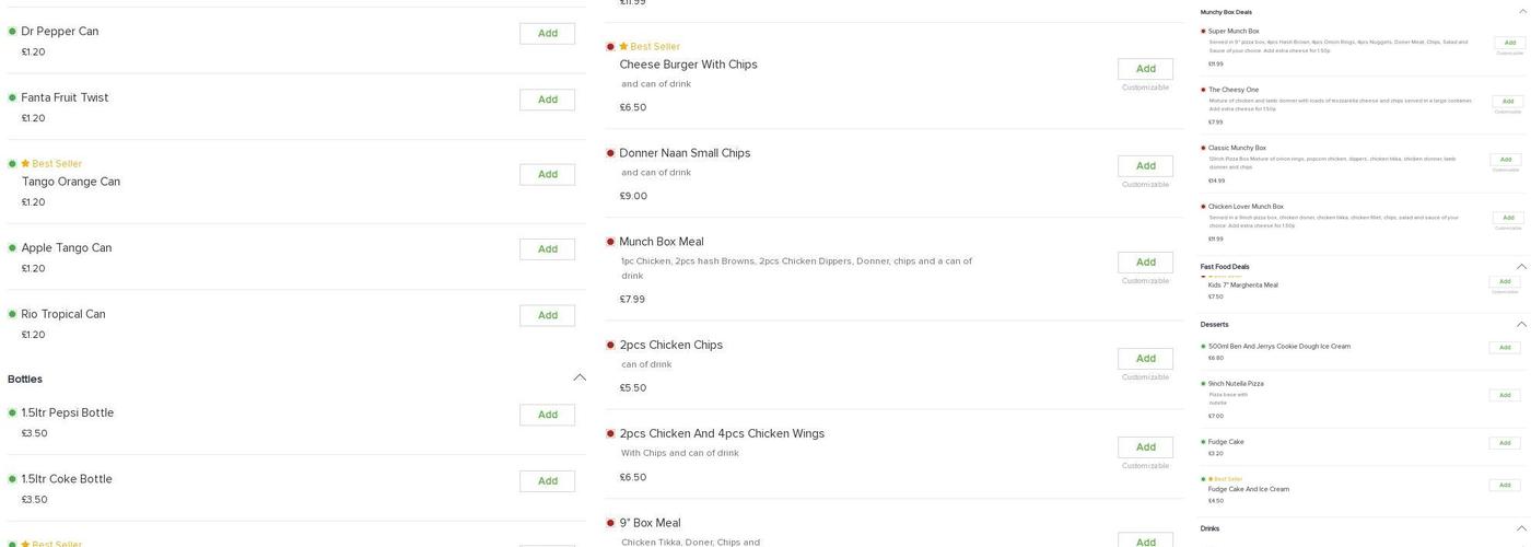 Spalding Pizza And Kebab House Menu