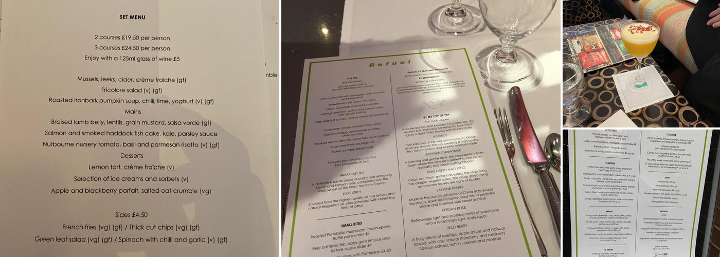 Refuel Bar & Restaurant Menu