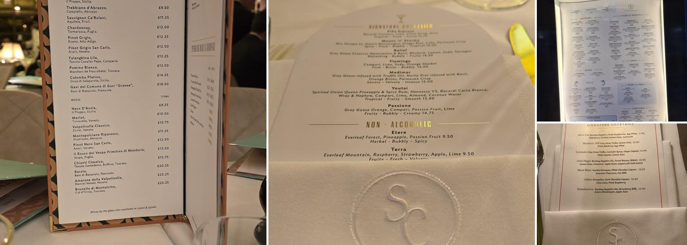 San Carlo Menu