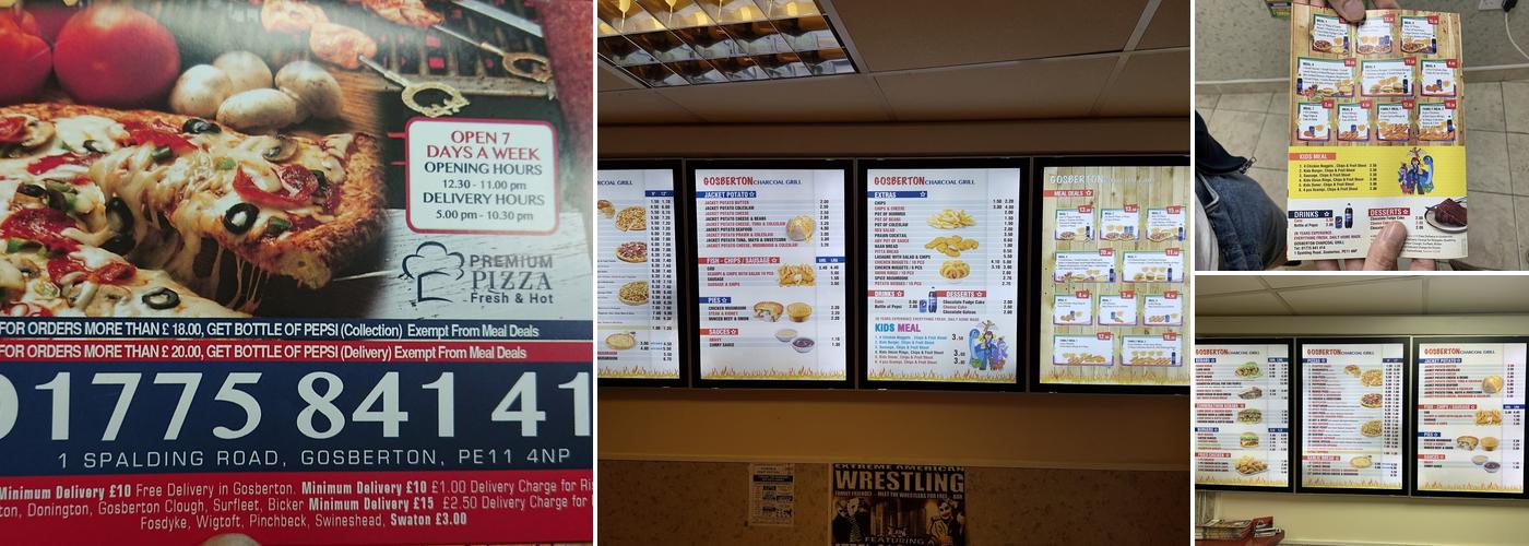 Gosberton Charcoal Grill Menu