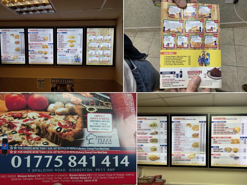 Gosberton Charcoal Grill Menu