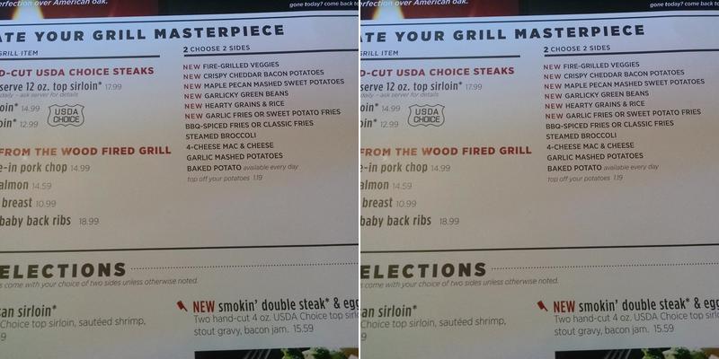 Applebee's Grill + Bar Menu