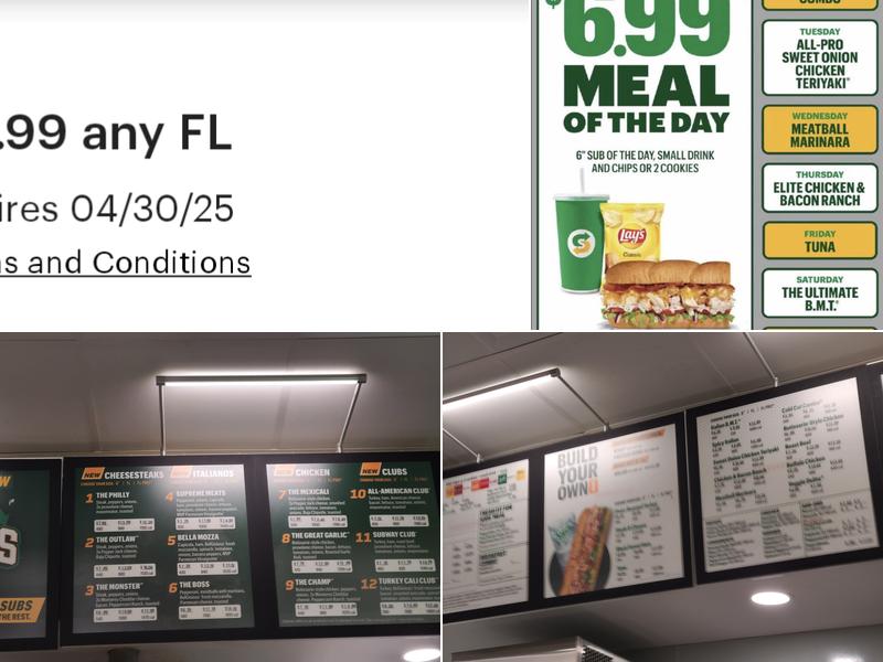 Subway Menu