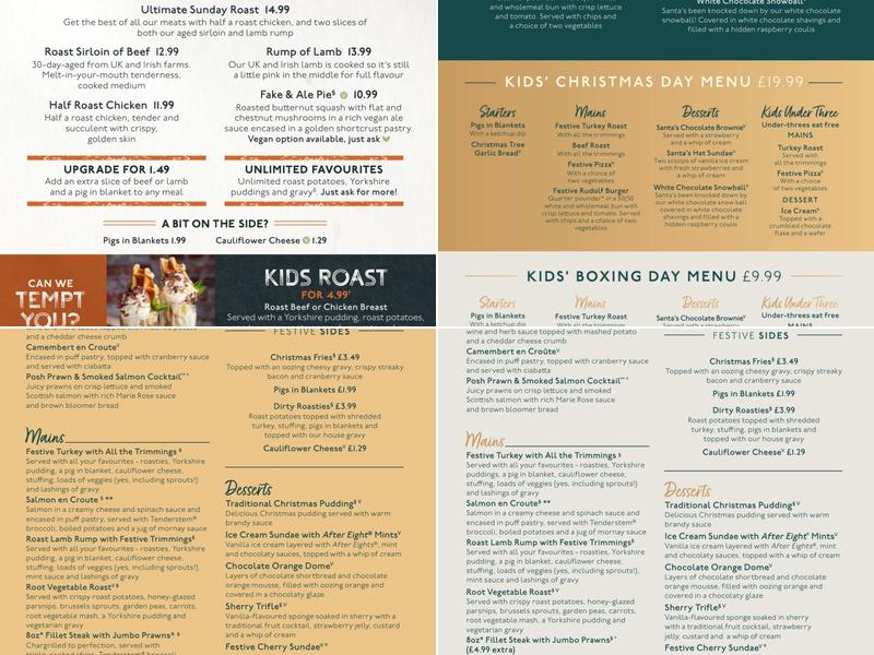 West Highland Gate Beefeater Menu