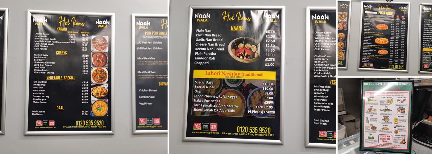 Naan Wala Grill & Pizza Menu