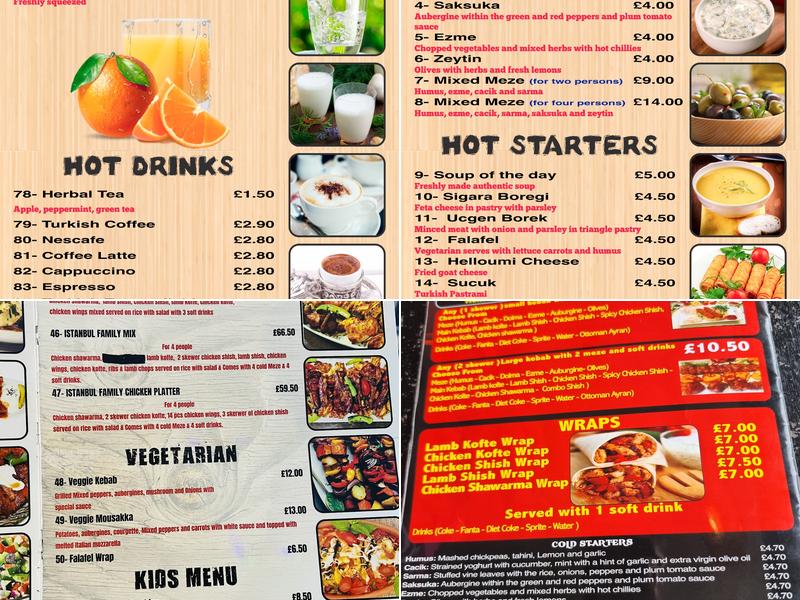 Istanbul Restaurant Menu