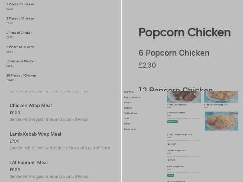 Chingford Chicken Village Menu