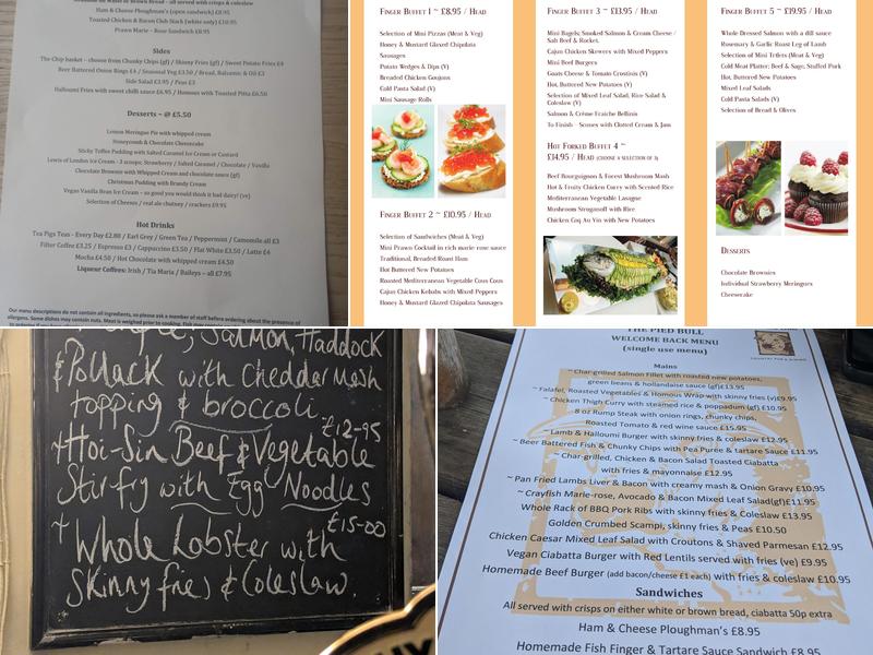 Pied Bull Enfield Menu