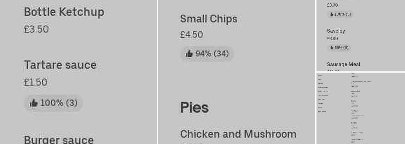 Jim's Traditional Fish & Chips Menu