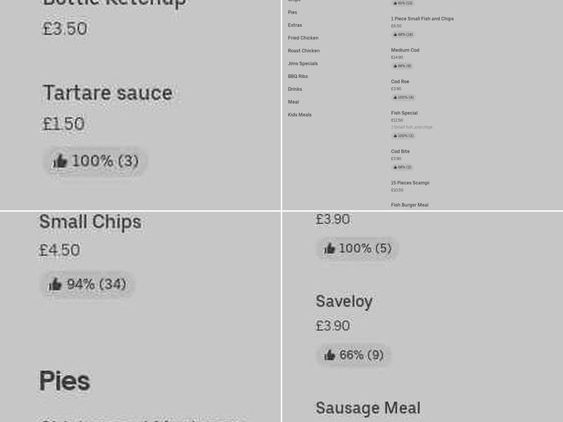 Jim's Traditional Fish & Chips Menu