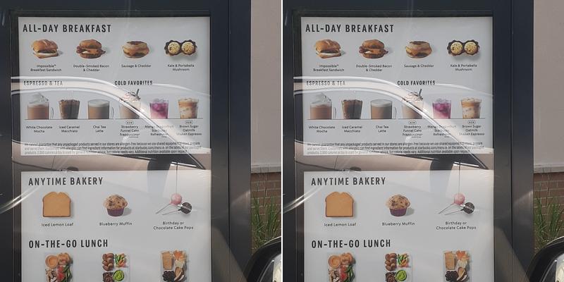 Starbucks Menu