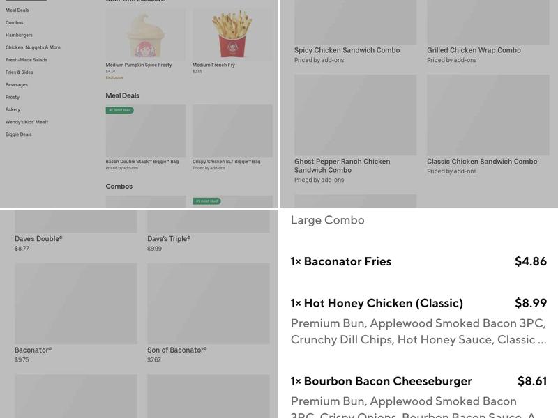 Wendy's Menu
