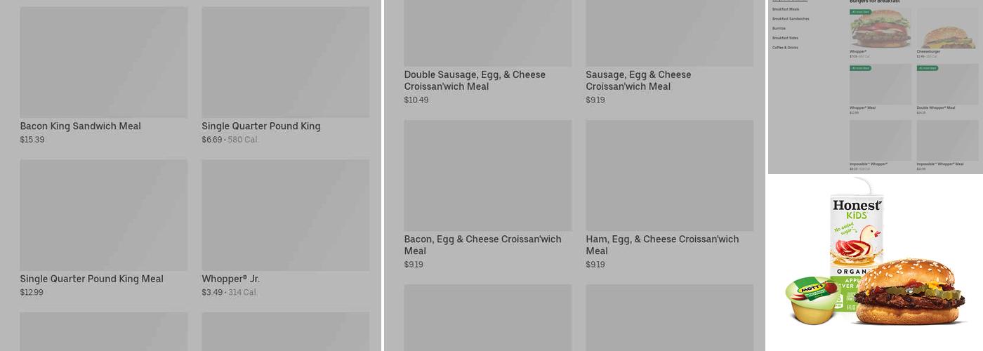 Burger King Menu