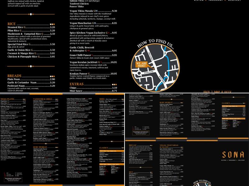 Sona Buntingford Menu