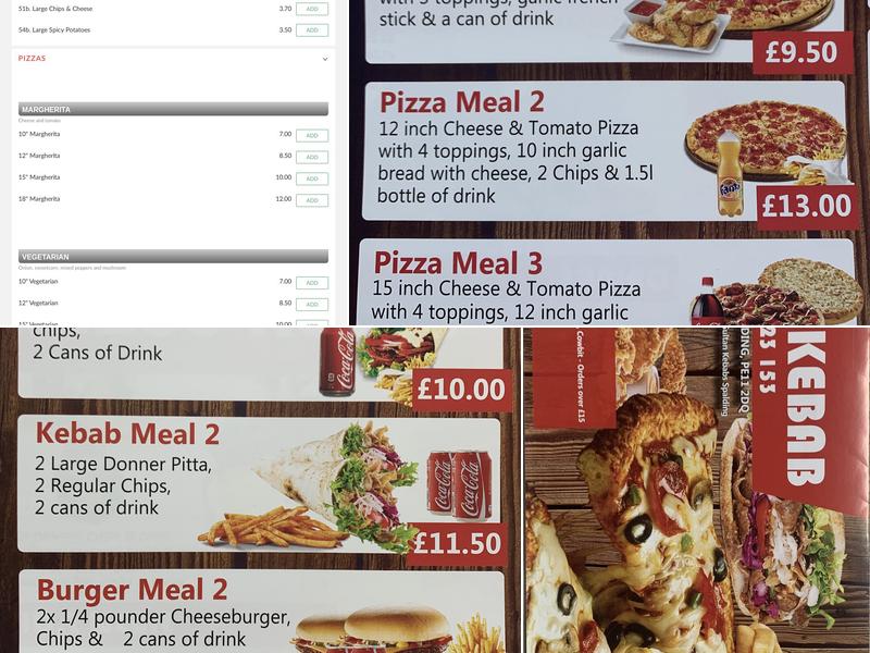 Sultan Kebab And Pizza Menu