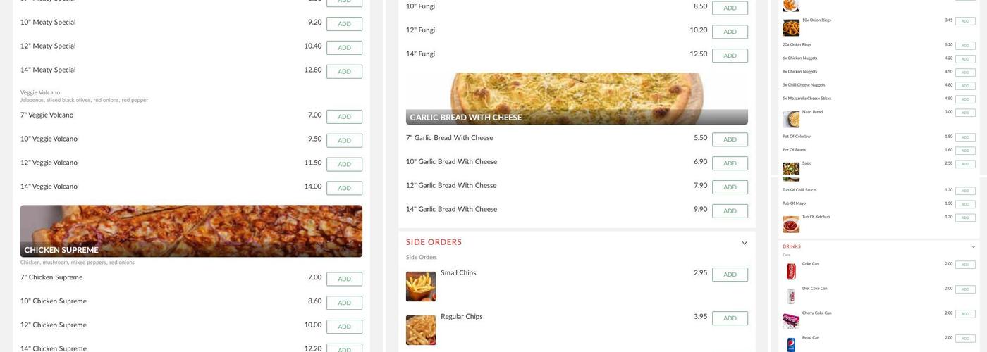 House Of Pizzas Menu