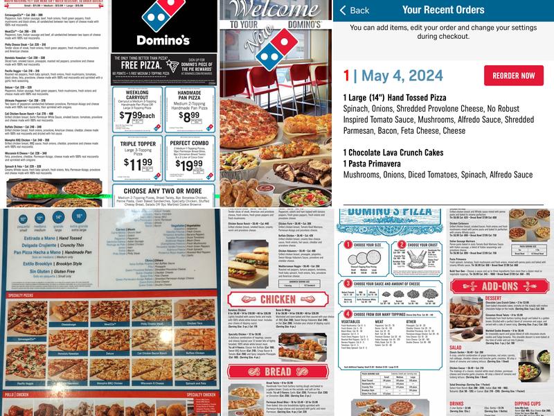 Domino's Pizza Menu