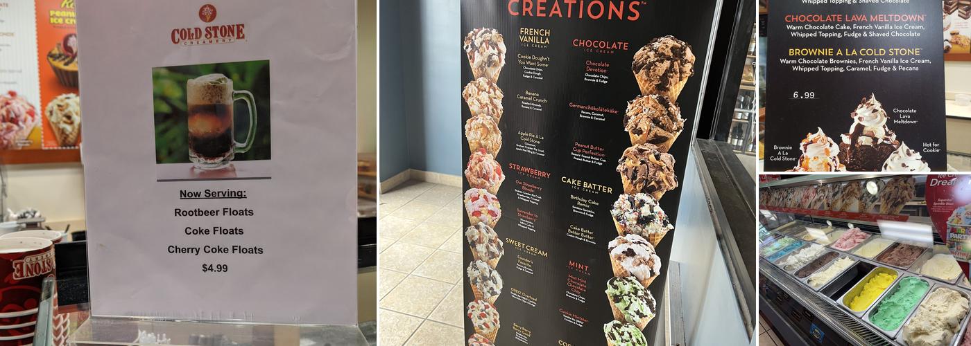 Cold Stone Creamery Menu
