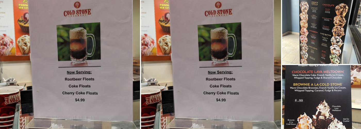 Cold Stone Creamery Menu
