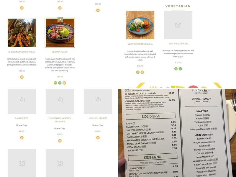 Filika Restaurant Theydon Bois Menu