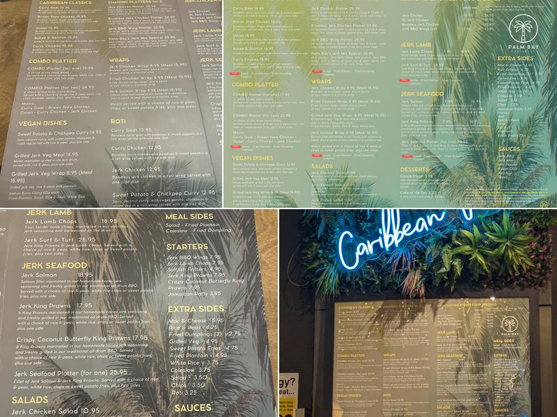 Palm Bay Caribbean Menu