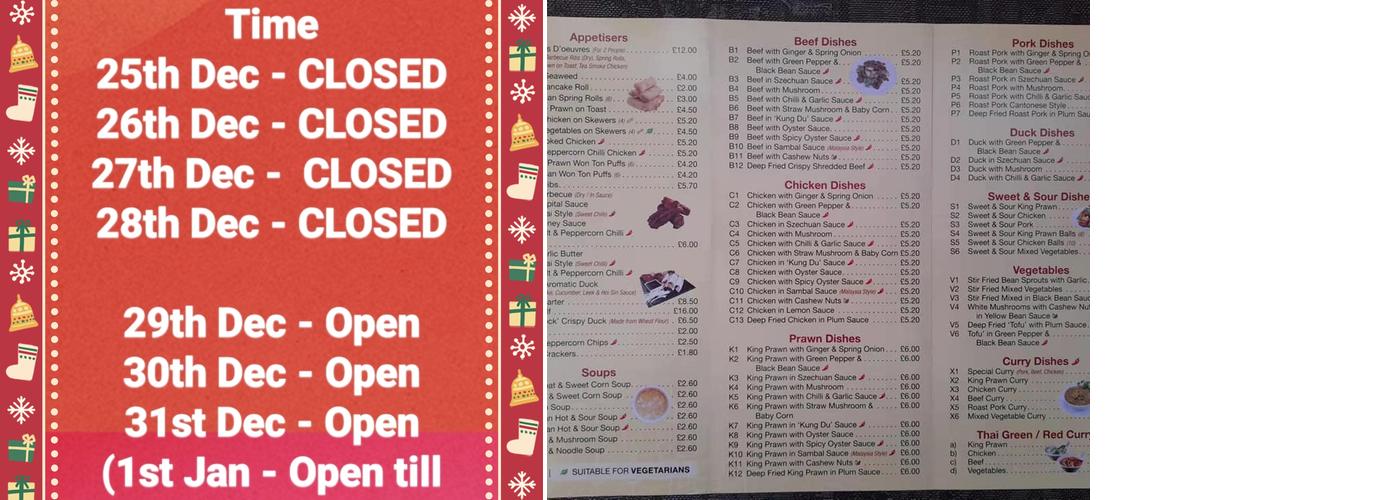 Phoenix Chinese Take Away Menu