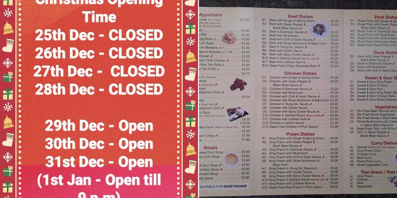 Phoenix Chinese Take Away Menu
