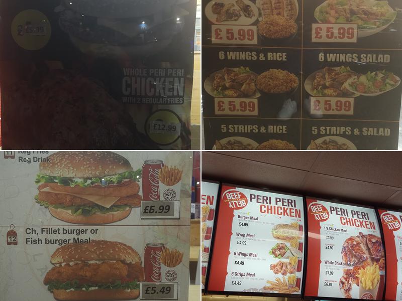 Beef Belly Halal Burgers and Peri Peri Chicken Menu