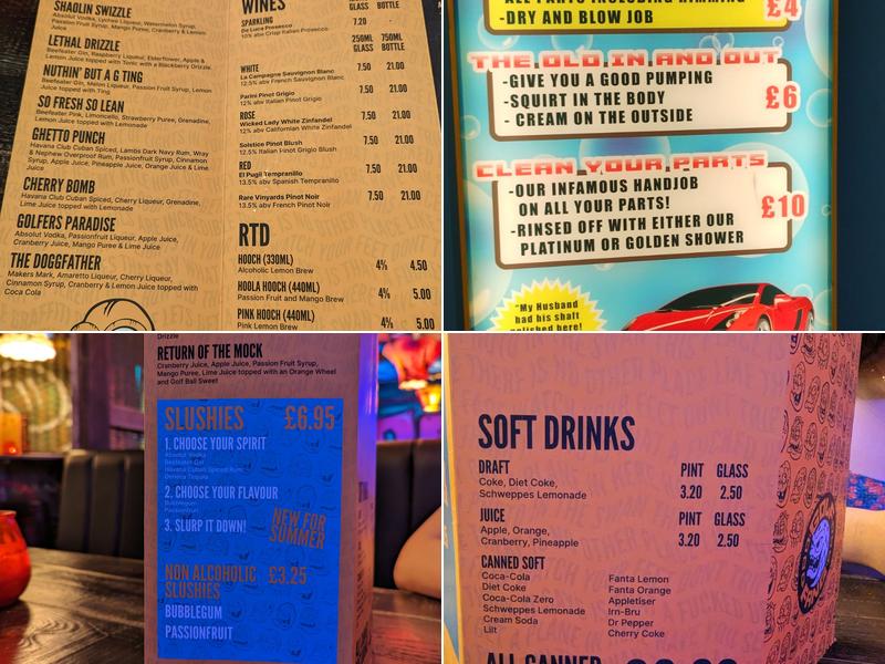 Golf Fang Cardiff Menu