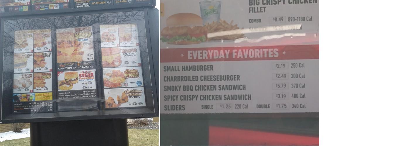 Hardee's Menu