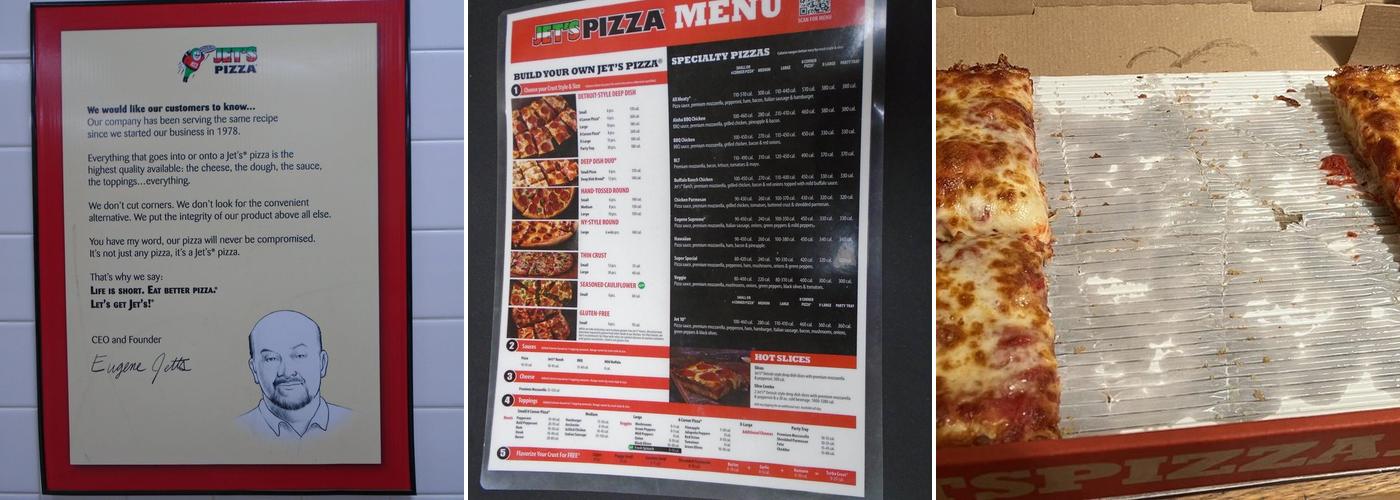 Jet's Pizza  Menu