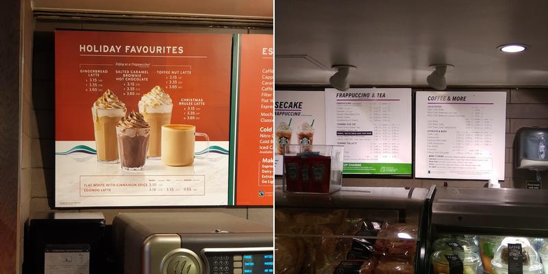 Starbucks Coffee Menu